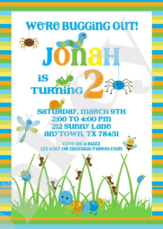 Little Bugs Birthday Invitations Il_570xn
