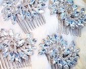 Crystal Comb, Bridal Hair Comb - Gemma