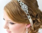 Bridal Ribbon Headband, Luxe Satin Ribbon Headband, Wedding Head Piece, Wedding Hair Accessory