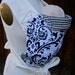 Reversible Mei Tai Carrier - Black Damask and Houndstooth