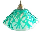 Coral Aqua Chandelier or Pendant Light Fixture - Custom Colors