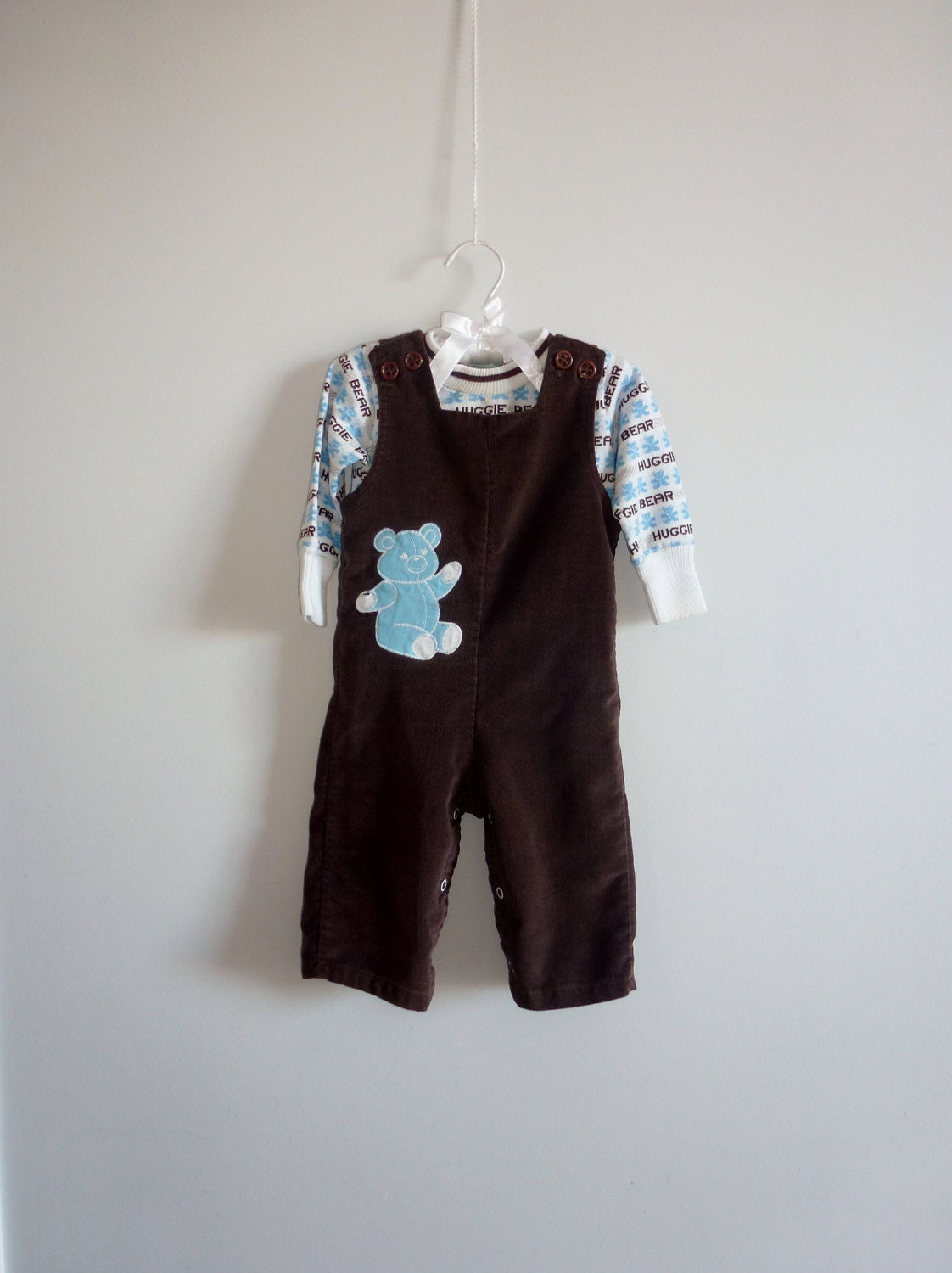 Vintage Brown Teddy Bear Baby Outfit - Apearsvintagegoodies