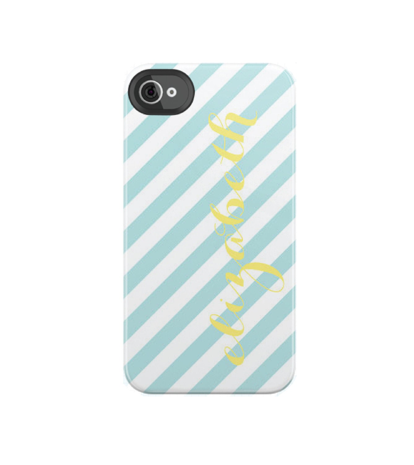 Personalized iPhone 5 Case -DIAGONAL STRIPE Collection - you pick color combo