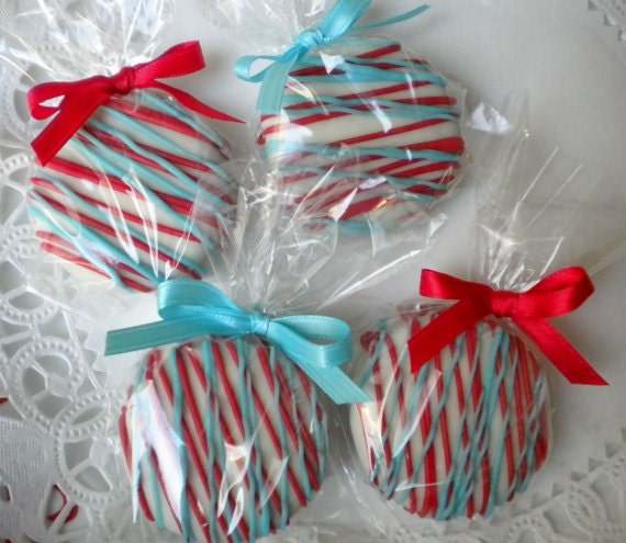 Cat In The Hat Chocolate Covered Oreos Cookies Baby Shower Party Favors Dr. Seuss Thomas The Tank Party Favors Wedding Favors