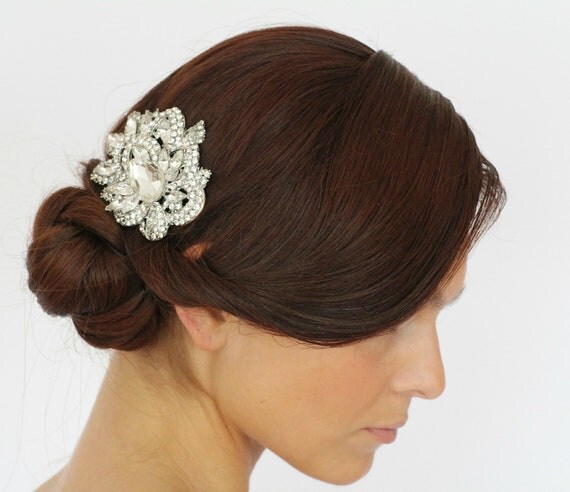 Wedding Hair Comb ,Vintage wedding comb, crystals comb, Bridal crystal hair comb ,wedding hair , bridal hair accessories -Style 297