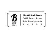 Personalized Wooden Handle Return Address Rubber Stamp