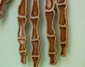 Skeleton Hand Brass Necklace