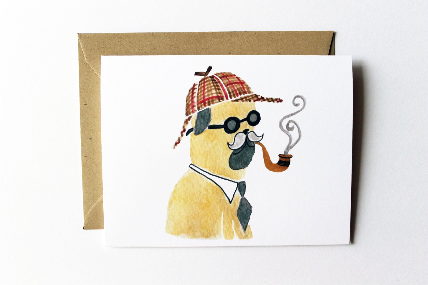 Dr. Watson Pug Card