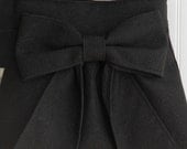 Black Bow Bag / Purse w/  Double handles