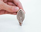 Wood Block Stamp Leaf 13C