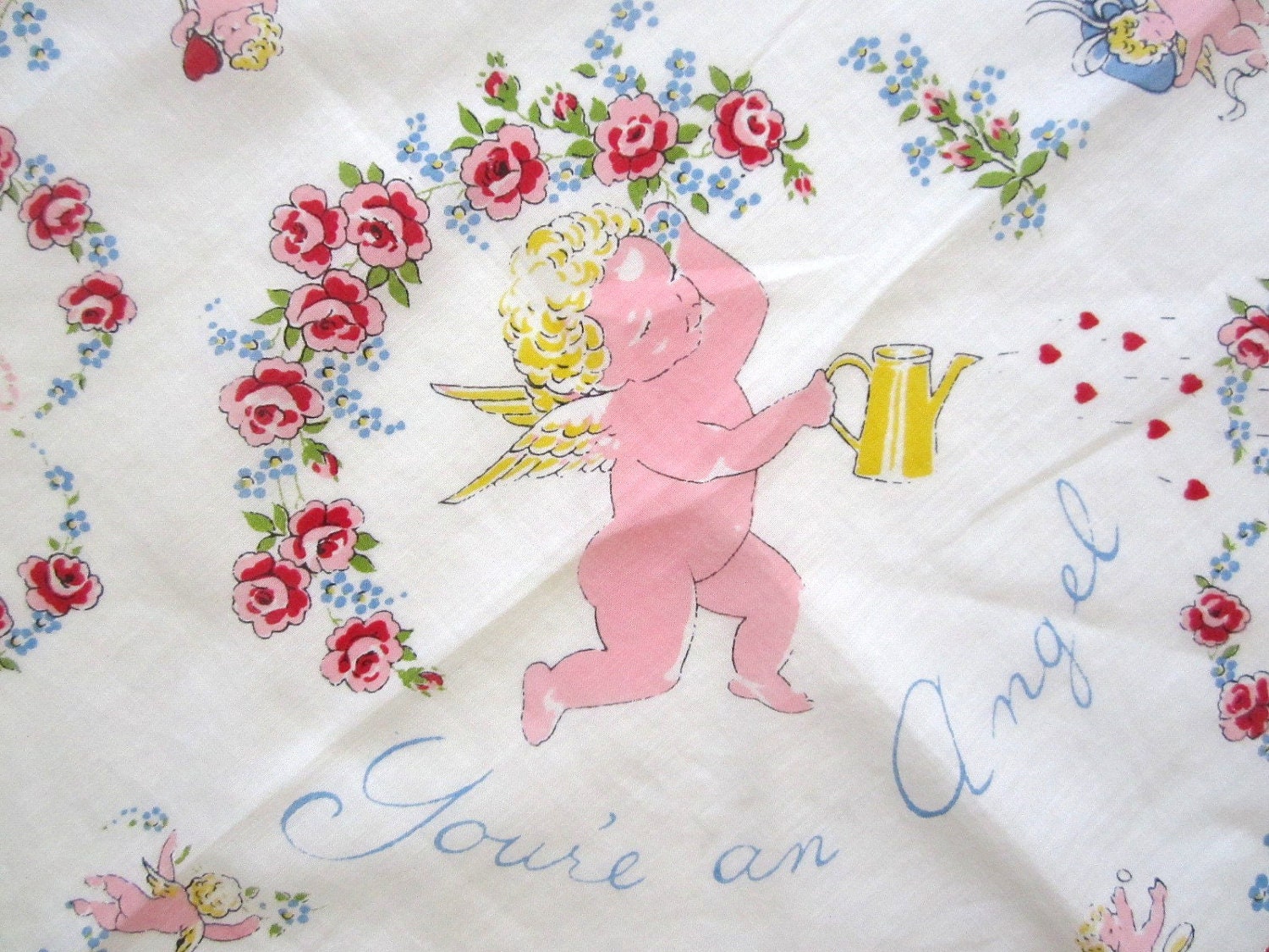 Vintage Handkerchief Gardening Angel - NeatoKeen