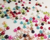 Mixed Half Pearl 4mm 1 Gross 144pcs Flatback Decoden Supplies