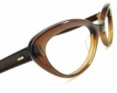 Vintage Brown Cat Eye Eyeglasses or Sunglasses Frame France