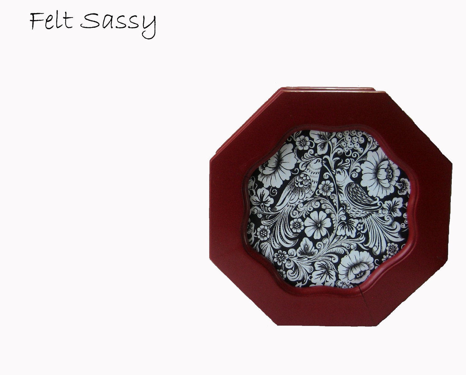 Refurbished Jewelry Box Small - Romantic Birds - by FeltSassy