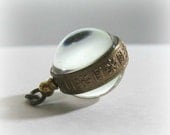 Vintage Art Deco Rock Crystal Locket - Pools of Light - Pendant - Charm - Great Gatsby Style - 1920s