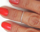 Above the Knuckle Ring Midi Ring Sterling Silver Twisted Band