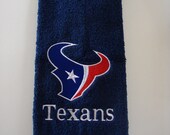 Embroidered Personalized Houston Texans nfl golf bowling workout towel