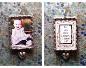 Custom Photo Charm with saying on back