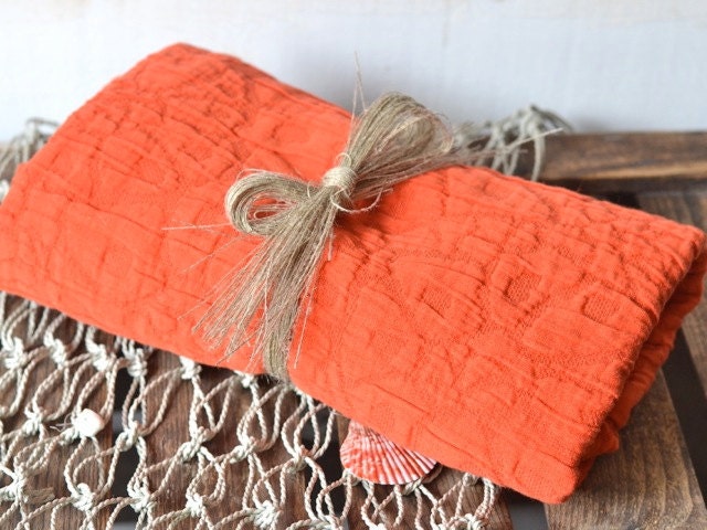 Blanket ECO FRIENDLY French country /Hermes orange Natural Mandarin/picnic blanket