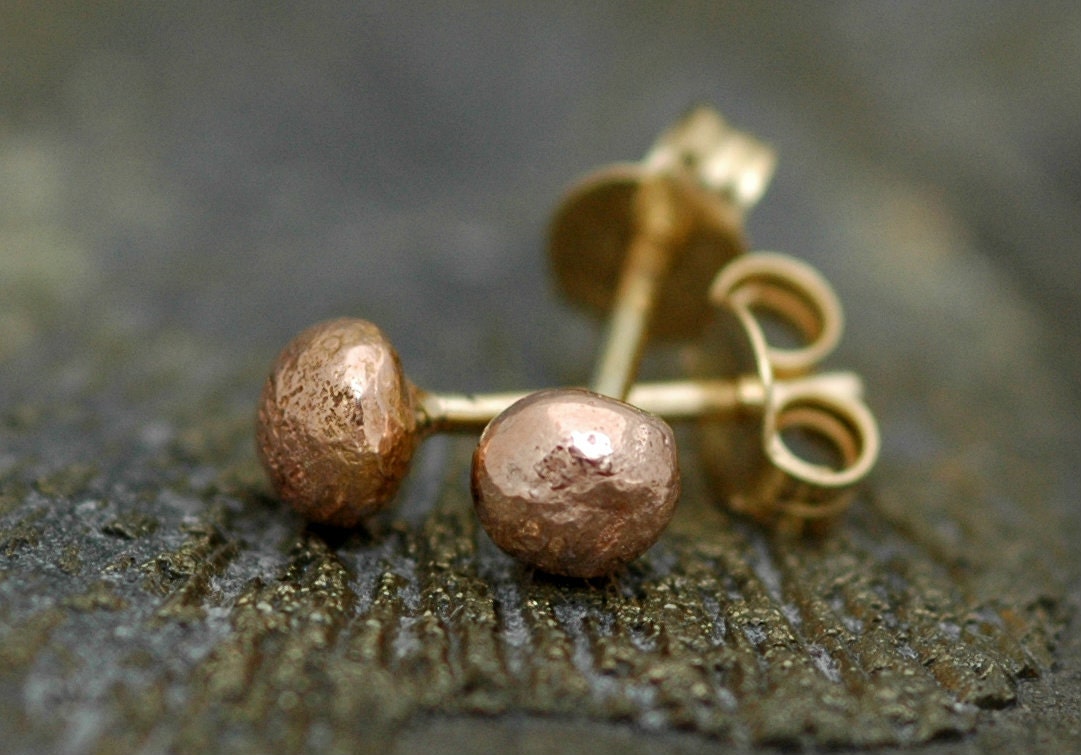 Little Rose Gold Drop Earrings