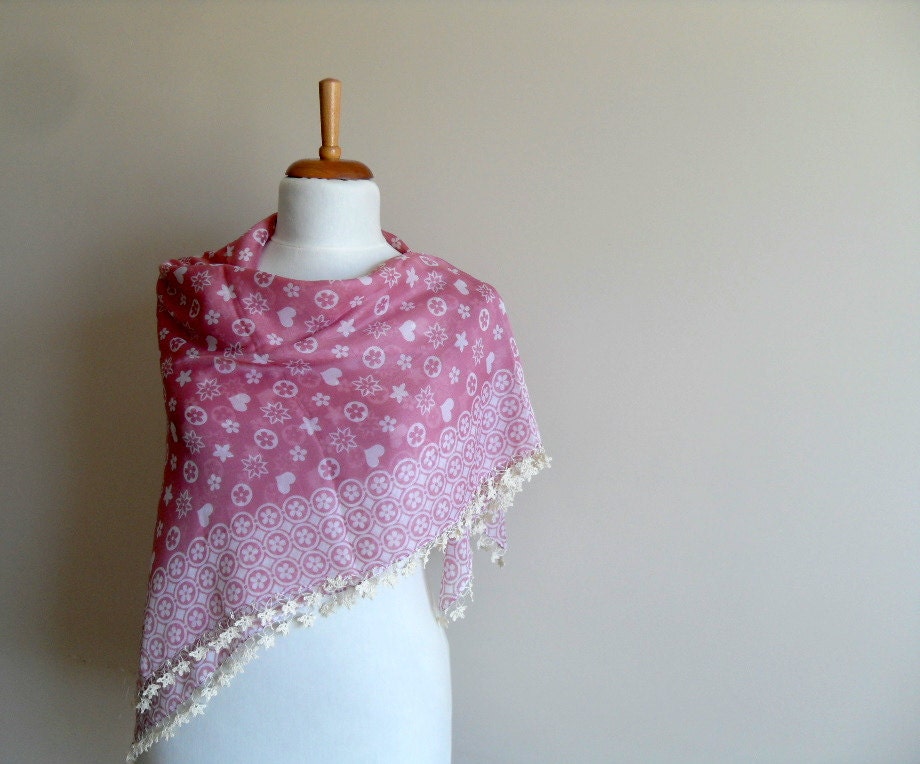 Blush Pink Shawl,Crocheted Lace Shawl, Turkish Traditional Shawl, Powder Pink, Light pink,Autumn Fashion