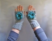 32 Two needles knit fingerless glove pattern tutorial with photos in PDF