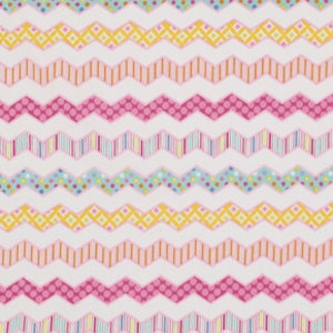 Dena Designs Fabric Happi Chevron Stripe Pink 1  yard