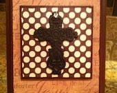 Jesus, Emanuel, Savior Wooden Plaque with Rustic Brown Cross - Ready to ship