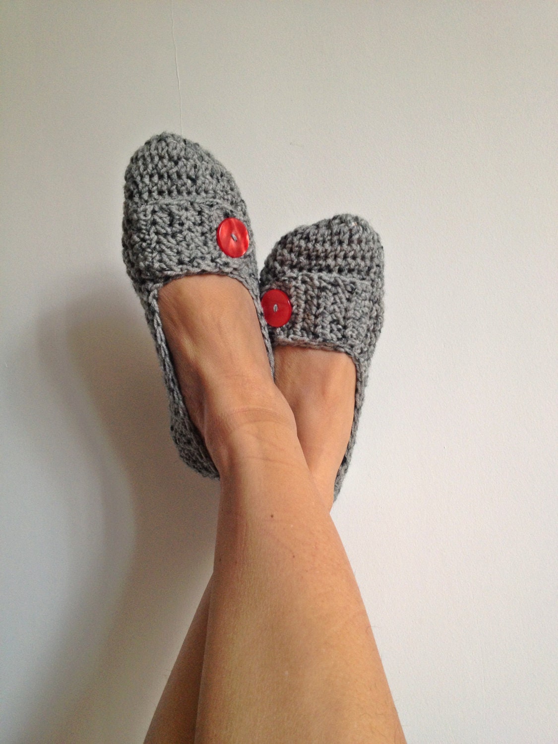 Crochet Womens Slippers, Ballet Flats, House Shoes