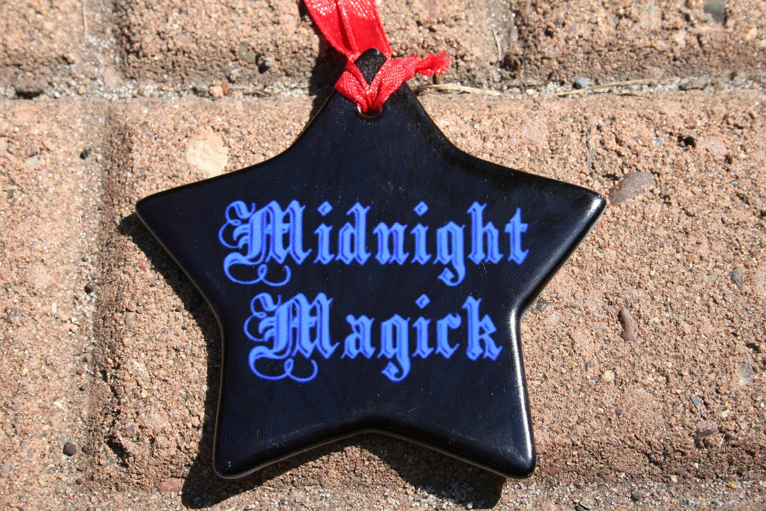 Midnight Magick Ornament - 3 inch Star Shaped Porcelain Ornament