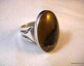 Mens Handmade Fire Agate Sterling Silver Ring Signed Hudovernik Sterling Size 11 1/2