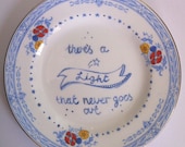 There's a light that never goes out - The Smiths - Lyrical Plate - Vintage Up-Cycled and Original