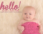 Doublesided Custom Printable birth announcement Christmas Photo Cards Digital designs you print at home Il_170x135