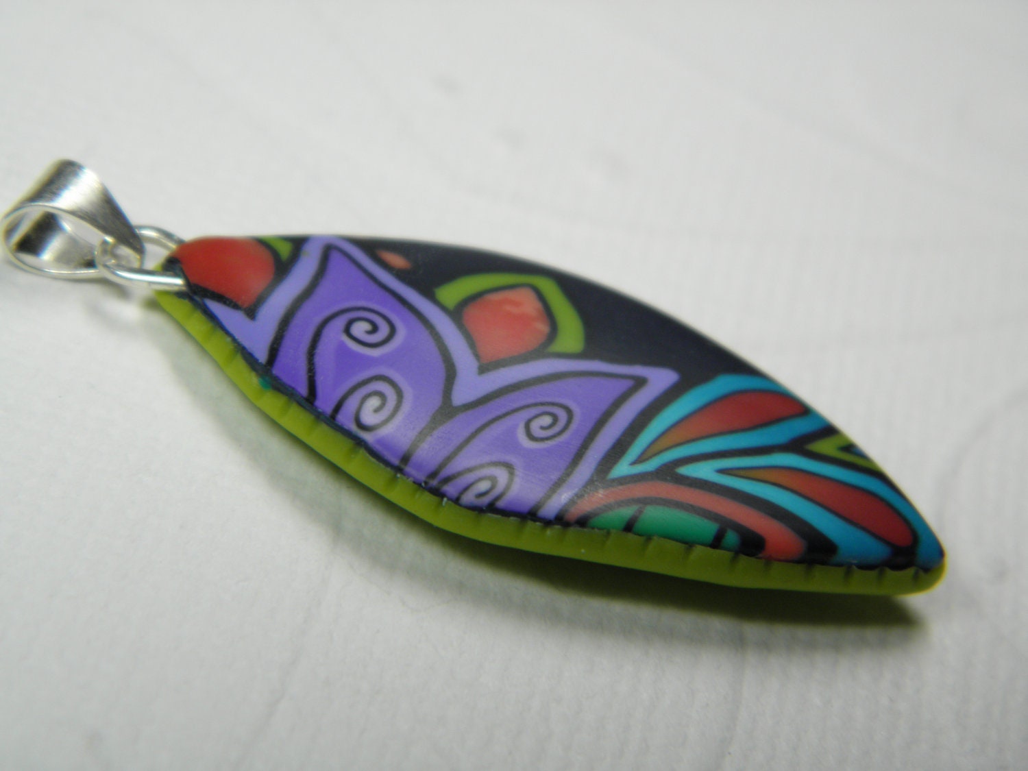 Cane Piece Millefiori Pendant