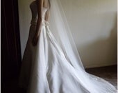 Single Tier Cathedral Bridal Veil Cut Edge Standard Fullness READY MADE