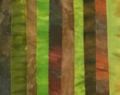 Hand Dyed Fabric WOODLANDS Stash Pack - 10 Fat Eighths