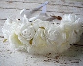 Weddings, Wedding Accessories, Bridal Headpiece, Flower Crown, Flower Headband, White, Hair Accessories - LOLA