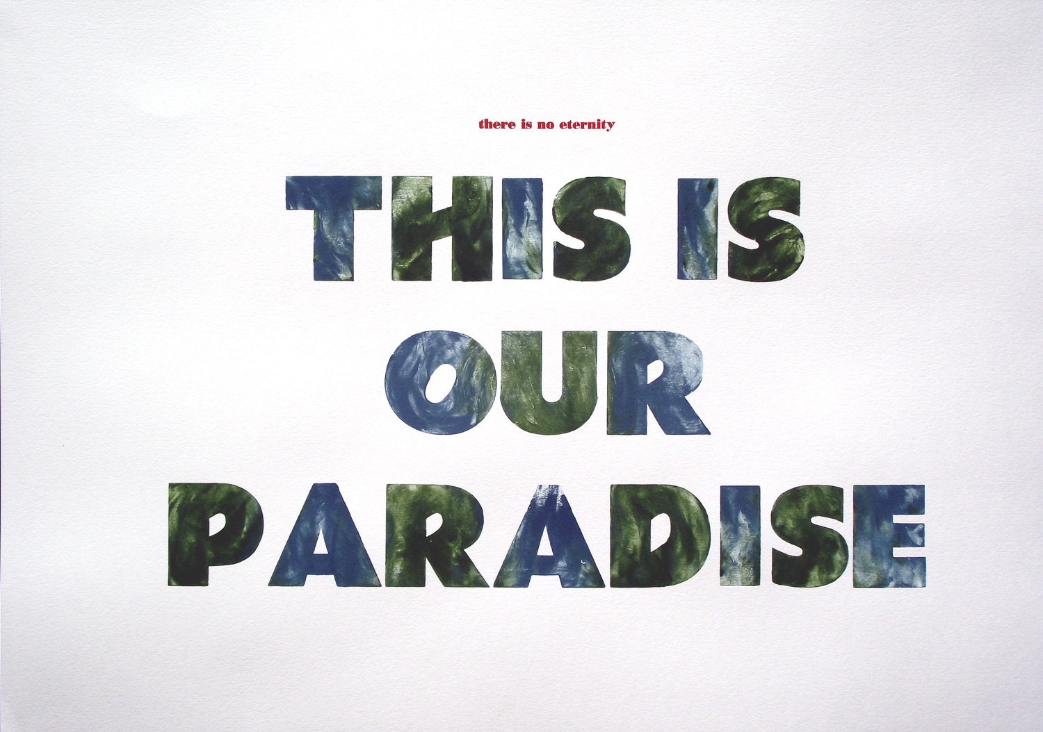 Limited Edition Letterpress Print - Paradise