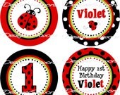 Ladybug Party Circles - Buy 2 Get 1 FREE - DIY PRINTABLE File  Personalized Party Decorations