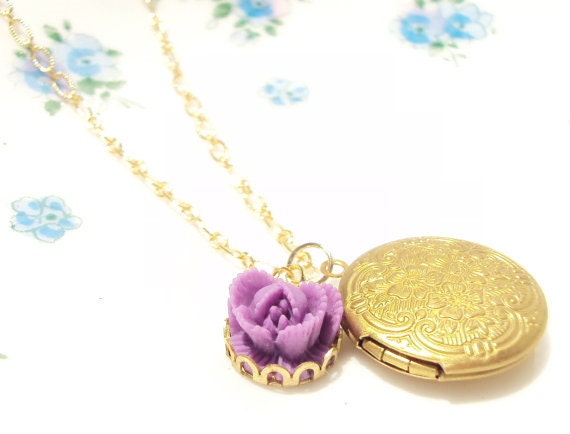 Bridesmaid Lockets - Locket Set - Round Locket Necklace - Whimsy - Bridal - Bridesmaid