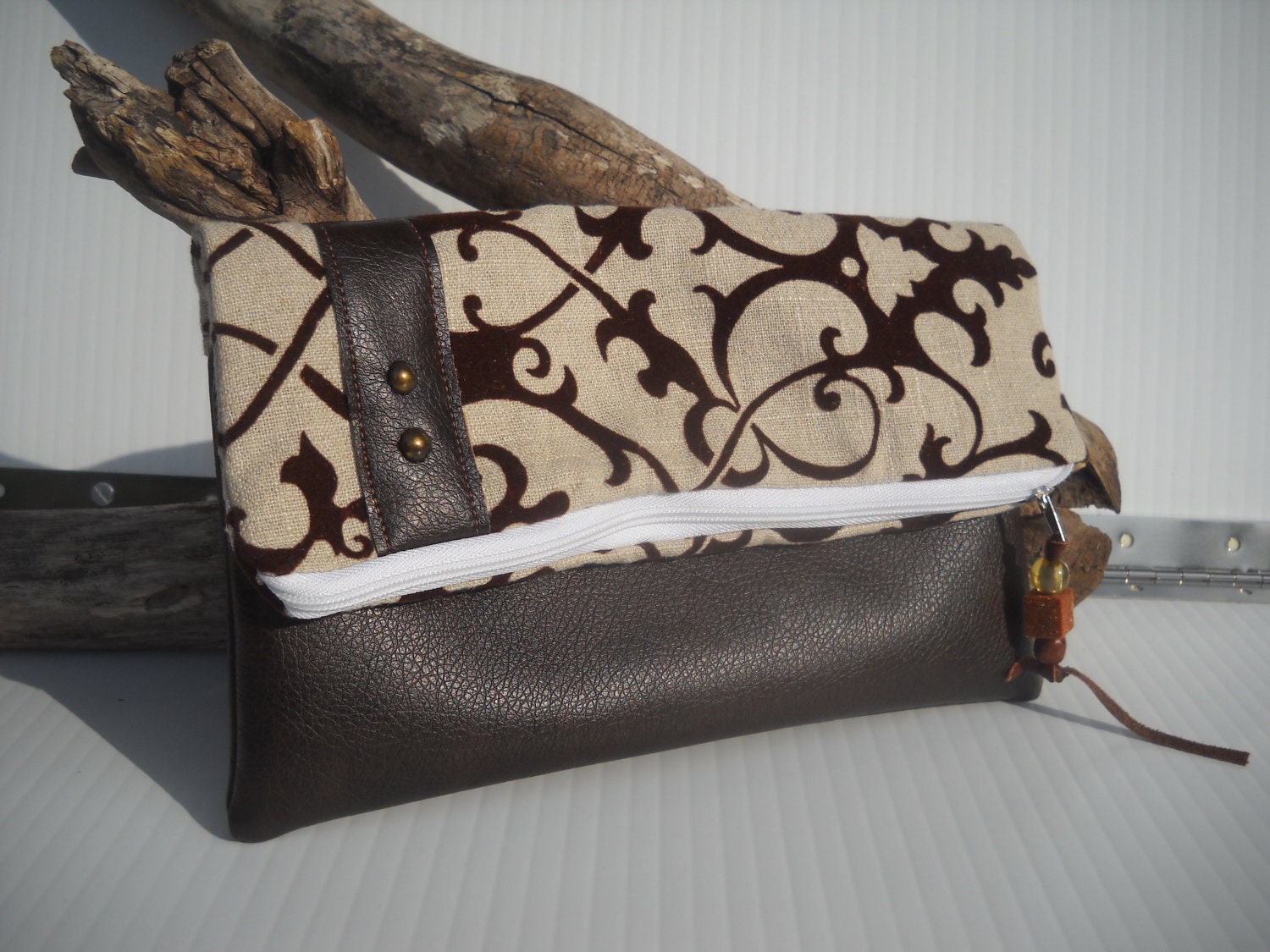 Fold over clutch-modern fabric- ref-j32rs