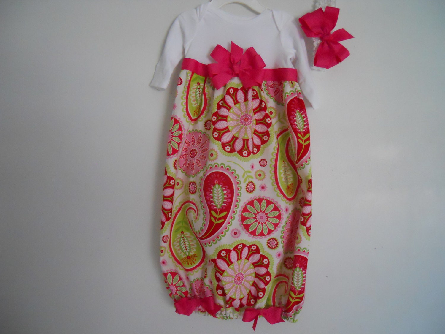 Boutique Infant Layette soo pretty made with Gypsy Paisley great bring home outfit look
