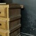 Antique American Cabinet, Grain Painted General Store Built-In