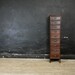 Library Cabinet, Antique Wooden Tower Cabinet with Decorative Pulls