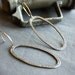 recycled silver and gold textured oval modern earrings