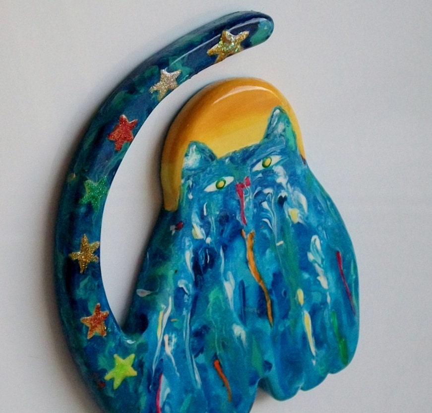 Fat Cat Fridge Magnet - Alien