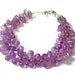 Amethyst Teardrop Beaded Bracelet, Amethyst Jewelry, Beaded Jewelry, Teardrop Bracelet, Handmade Jewelry