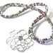 Burgundy Magnetic Hematite Necklace w/ Silver Pendant, Magnetic Necklace, Hematite Health Necklace, Healing Necklace, Good Health Necklace