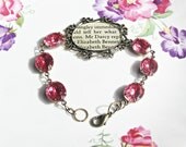 Bracelet. Mr Darcy and Elizabeth Bennet Glam It Up. Rose Pink Vintage Jewel. Jane Austen Pride and Prejudice