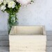 Rustic Distressed Barn Wood Style Lace Planter Vase Box Centerpiece